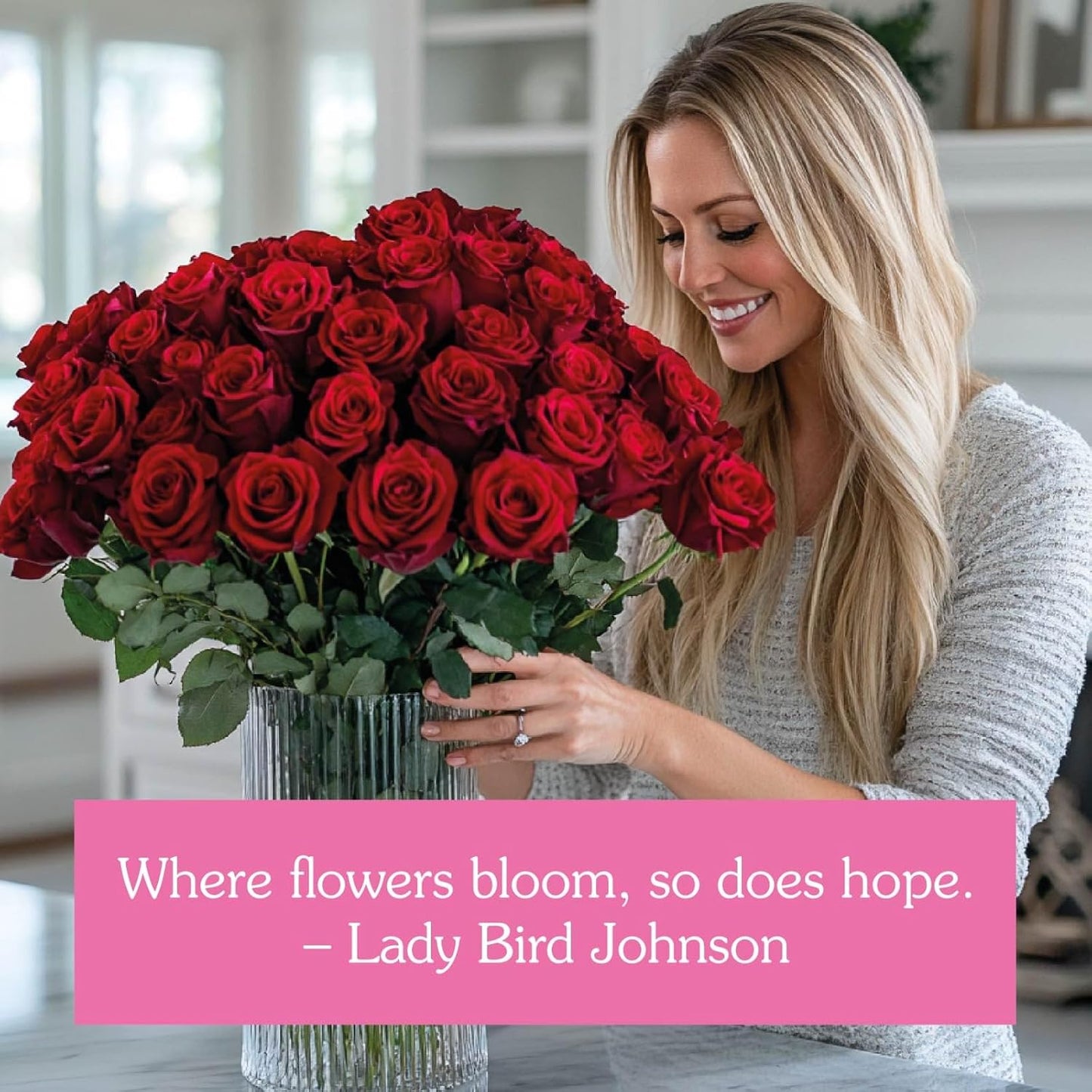 75 Premium Farm-Fresh Red Roses