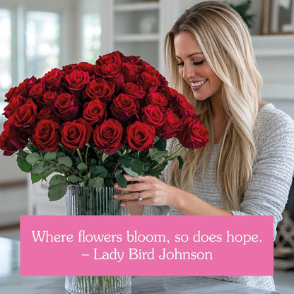 75 Premium Farm-Fresh Red Roses